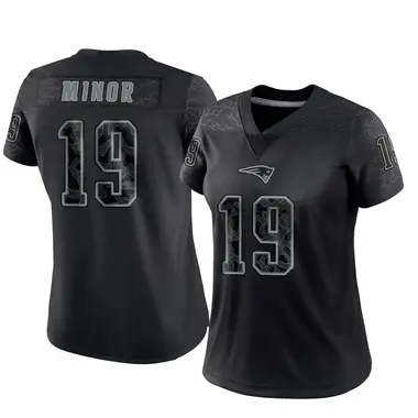 Kobee Minor Women's Limited Black New England Patriots Reflective Jersey