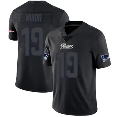 Kobee Minor Youth Limited Black Impact New England Patriots Jersey