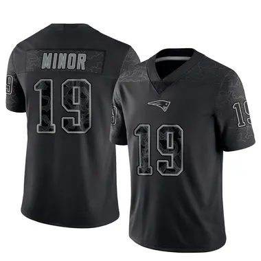 Kobee Minor Youth Limited Black New England Patriots Reflective Jersey