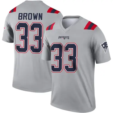 Mike Brown Men's Legend Gray New England Patriots Inverted Jersey