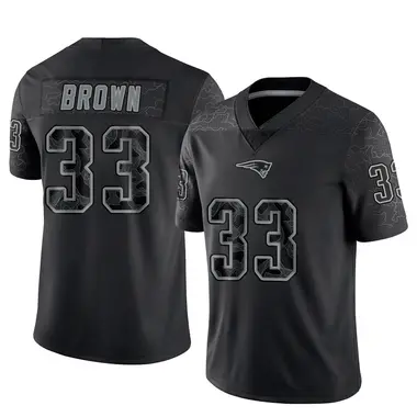 Mike Brown Men's Limited Black New England Patriots Reflective Jersey