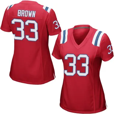 Mike Brown Women's Game Red New England Patriots Alternate Jersey