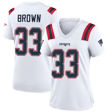 Mike Brown Women's Game White New England Patriots Jersey