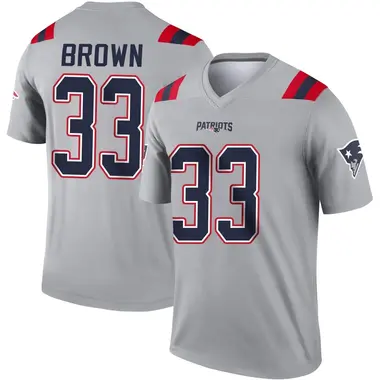 Mike Brown Youth Legend Gray New England Patriots Inverted Jersey