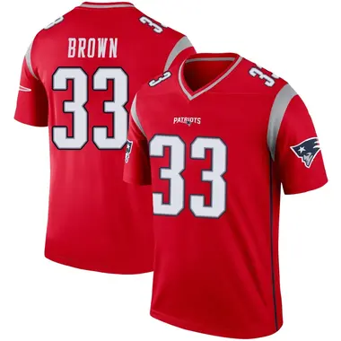 Mike Brown Youth Legend Red New England Patriots Inverted Jersey