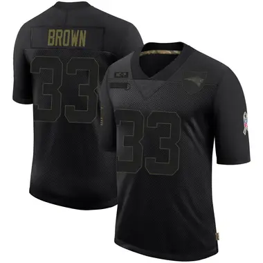 Mike Brown Youth Limited Black New England Patriots 2020 Salute To Service Jersey