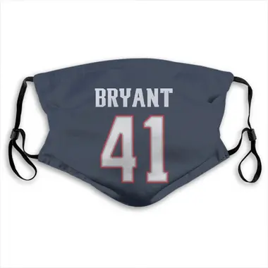 Myles Bryant Name & Number Navy New England Patriots Face Mask
