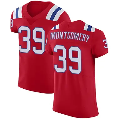 Myles Montgomery Men's Elite Red New England Patriots Vapor Untouchable Alternate Jersey