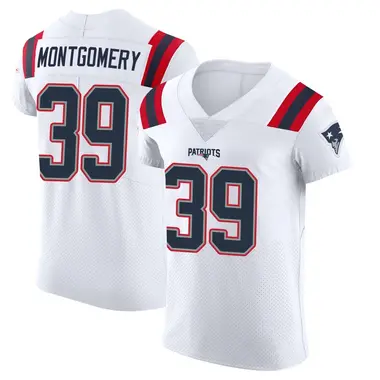 Myles Montgomery Men's Elite White New England Patriots Vapor Untouchable Jersey