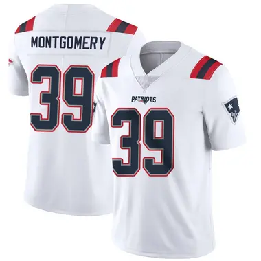 Myles Montgomery Men's Limited White New England Patriots Vapor Untouchable Jersey