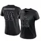 Myles Montgomery Women's Limited Black New England Patriots Reflective Jersey