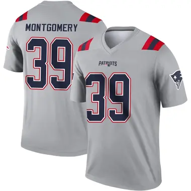 Myles Montgomery Youth Legend Gray New England Patriots Inverted Jersey