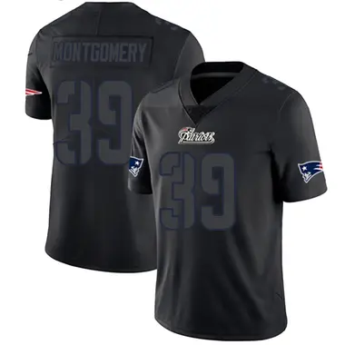 Myles Montgomery Youth Limited Black Impact New England Patriots Jersey