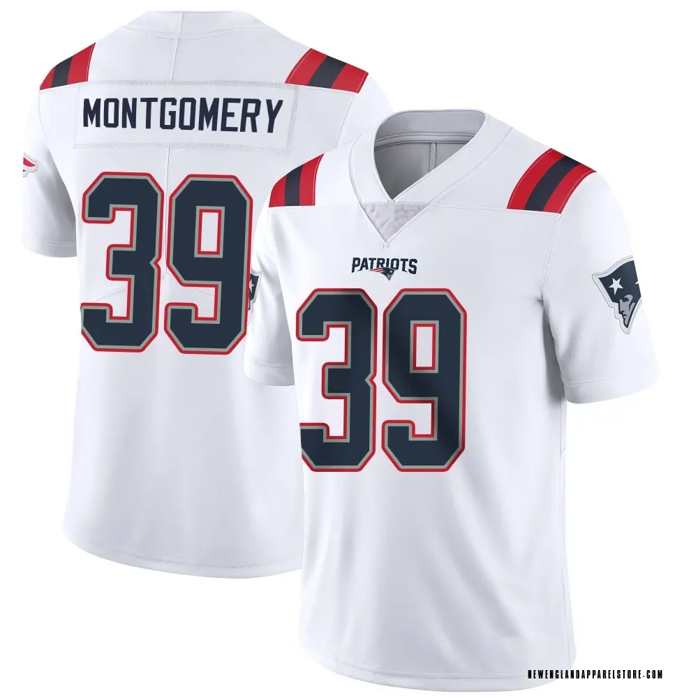 Myles Montgomery Youth Limited White New England Patriots Vapor Untouchable Jersey