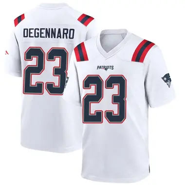 Nick DeGennaro Men's Game White New England Patriots Jersey