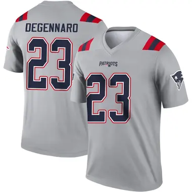 Nick DeGennaro Men's Legend Gray New England Patriots Inverted Jersey