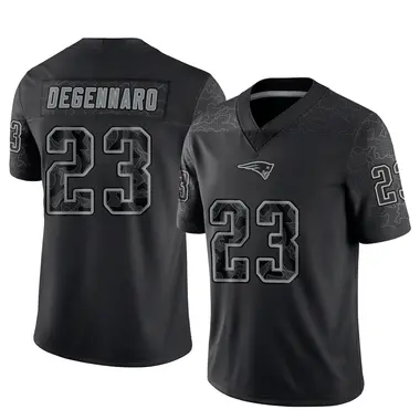 Nick DeGennaro Men's Limited Black New England Patriots Reflective Jersey