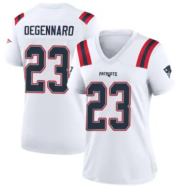 Nick DeGennaro Women's Game White New England Patriots Jersey