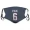 Nick Folk Name & Number Navy New England Patriots Face Mask