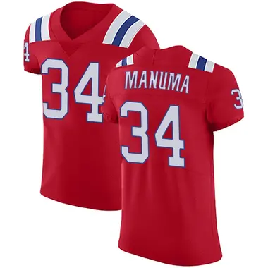 Peter Manuma Men's Elite Red New England Patriots Vapor Untouchable Alternate Jersey