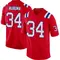 Peter Manuma Men's Game Red New England Patriots Alternate Jersey