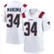 Peter Manuma Men's Game White New England Patriots Jersey