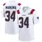 Peter Manuma Men's Game White New England Patriots Super Bowl LX Patch Jersey