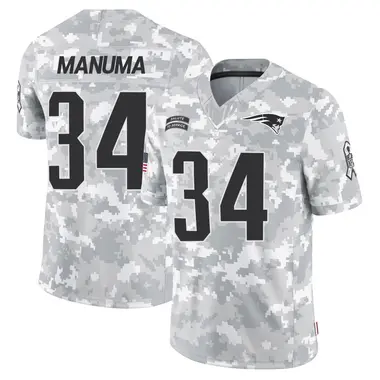 Peter Manuma Men's Limited Arctic Camo New England Patriots 2024 Salute to Service Jersey