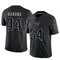Peter Manuma Men's Limited Black New England Patriots Reflective Jersey