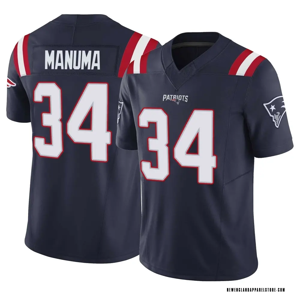 Peter Manuma Men's Limited Navy New England Patriots Vapor F.U.S.E. Jersey