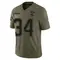 Peter Manuma Men's Limited Olive New England Patriots 2025 Salute to Service Jersey