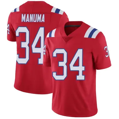 Peter Manuma Men's Limited Red New England Patriots Vapor Untouchable Alternate Jersey