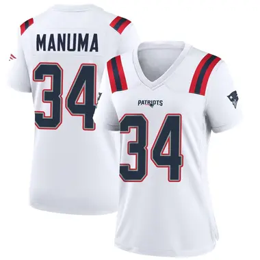 Peter Manuma Women's Game White New England Patriots Jersey