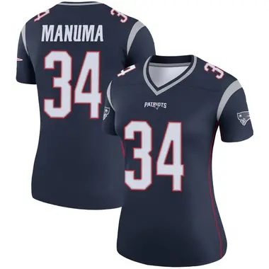 Peter Manuma Women's Legend Navy New England Patriots Jersey