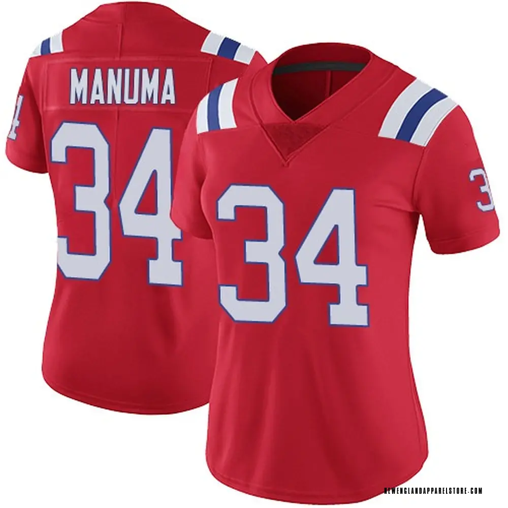 Peter Manuma Women's Limited Red New England Patriots Vapor Untouchable Alternate Jersey