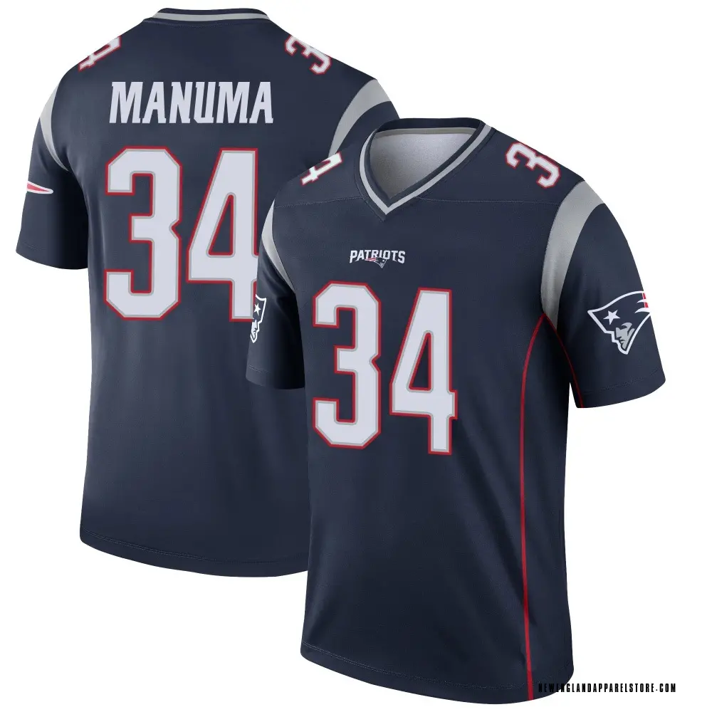 Peter Manuma Youth Legend Navy New England Patriots Jersey