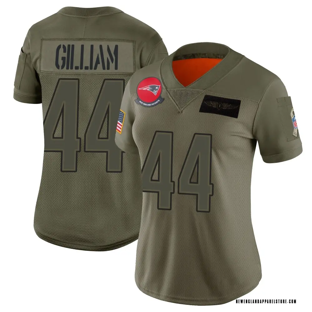Reggie Gilliam Women's Limited Camo New England Patriots 2019 Salute to Service Jersey