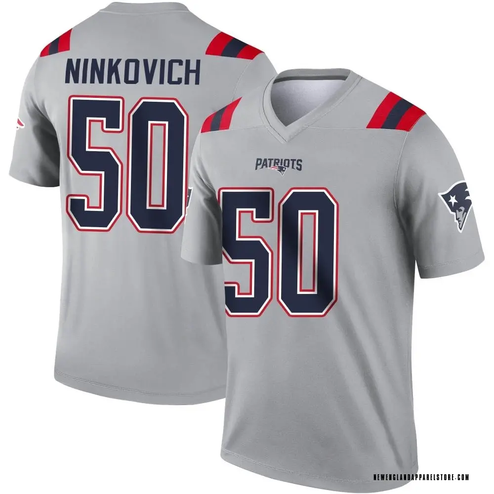 Rob Ninkovich Men's Legend Gray New England Patriots Inverted Jersey