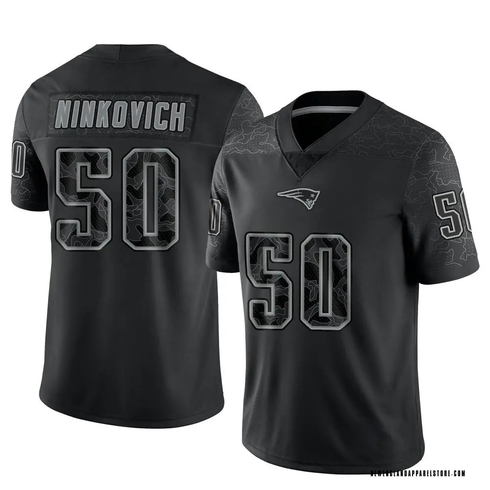 Rob Ninkovich Men's Limited Black New England Patriots Reflective Jersey