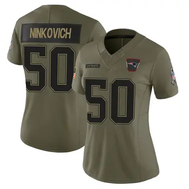 Rob Ninkovich Women's Limited Olive New England Patriots 2025 Salute to Service Jersey