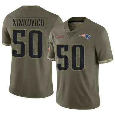 Rob Ninkovich Youth Limited Olive New England Patriots 2022 Salute To Service Jersey
