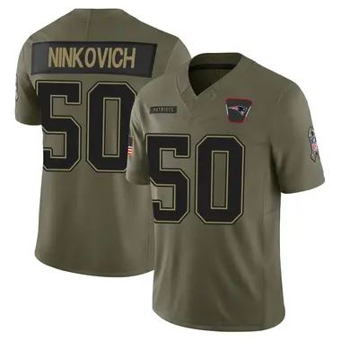 Rob Ninkovich Youth Limited Olive New England Patriots 2025 Salute to Service Jersey