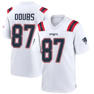 Romeo Doubs Men's Game White New England Patriots Jersey