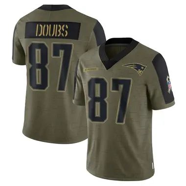 Romeo Doubs Men's Limited Olive New England Patriots 2021 Salute To Service Jersey