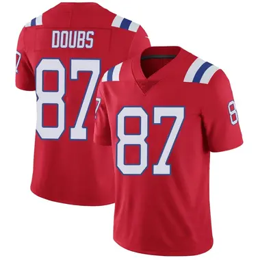 Romeo Doubs Men's Limited Red New England Patriots Vapor Untouchable Alternate Jersey