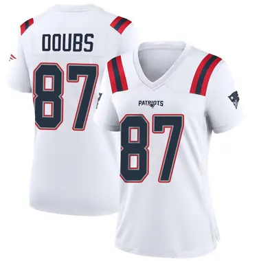 Romeo Doubs Women's Game White New England Patriots Jersey