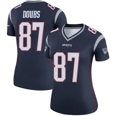 Romeo Doubs Women's Legend Navy New England Patriots Jersey