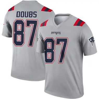 Romeo Doubs Youth Legend Gray New England Patriots Inverted Jersey