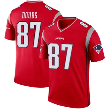 Romeo Doubs Youth Legend Red New England Patriots Inverted Jersey