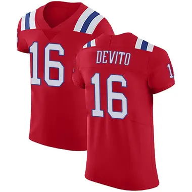 Tommy DeVito Men's Elite Red New England Patriots Vapor Untouchable Alternate Jersey